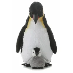 Adult and Chick Stuffed Emperor Penguins by Aurora