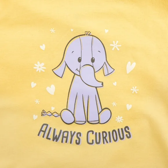 Always Curious Plush Elephant with Matching Toddler T-shirt Gift Set by Demdaco