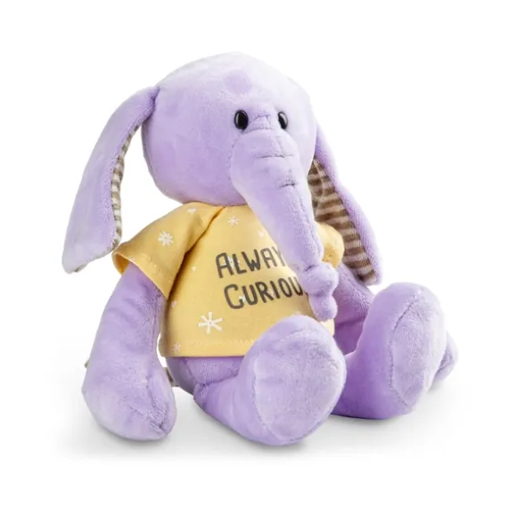 Always Curious Plush Elephant with Matching Toddler T-shirt Gift Set by Demdaco