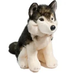 Atka the Sitting Plush Wolf by Douglas