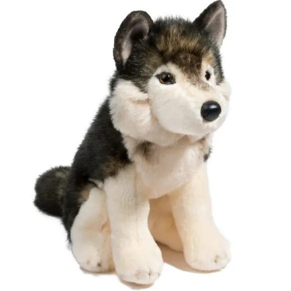 Atka the Sitting Plush Wolf by Douglas