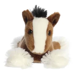Atlas the Stuffed Clydesdale Horse Magnetic Shoulderkins Plush by Aurora