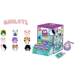 Axolotl Cutie Beans Plush Mystery Pack with Clip-On Case by Fiesta