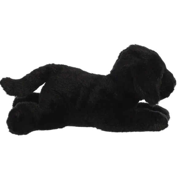 Bagel the Stuffed Black Lab Flopsie by Aurora