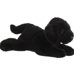 Bagel the Stuffed Black Lab Flopsie by Aurora