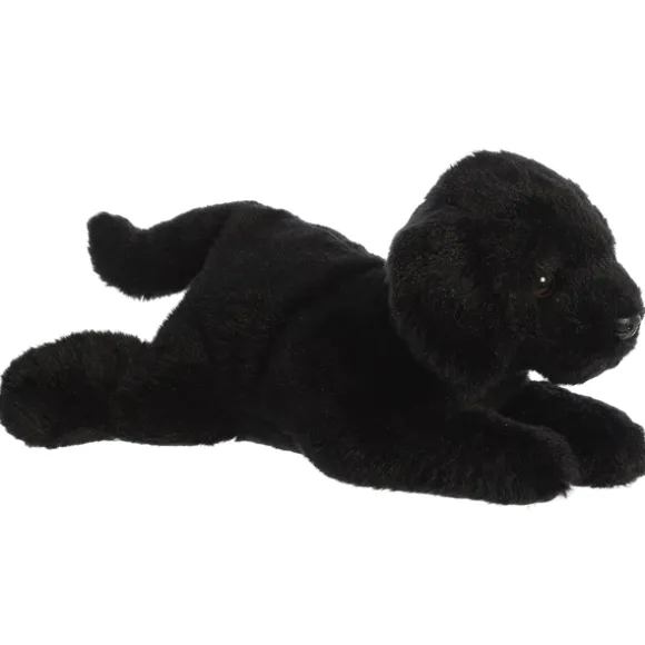 Bagel the Stuffed Black Lab Flopsie by Aurora
