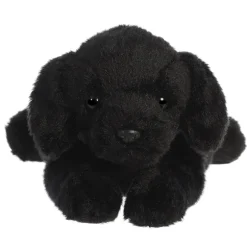 Bagel the Stuffed Black Lab Flopsie by Aurora