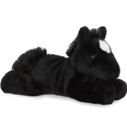 Beau the Stuffed Black Horse Mini Flopsie by Aurora