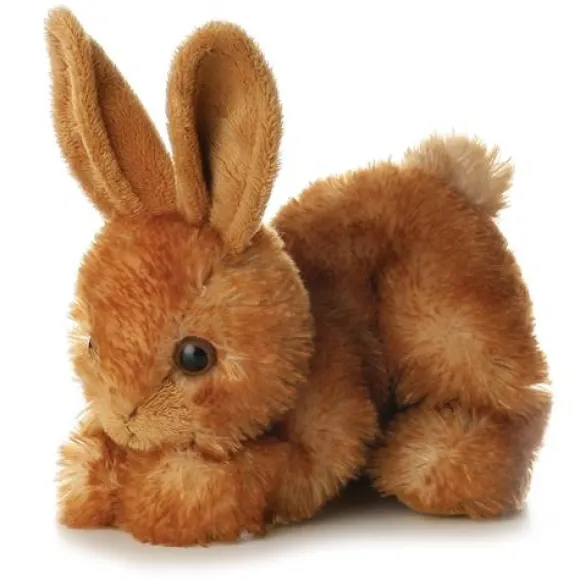 Bitty the Stuffed Brown Rabbit Mini Flopsie by Aurora