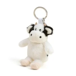 Black and White Cow Stuffed Animal Keyring by Warmies