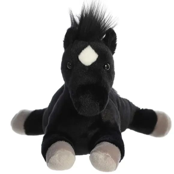 Blackjack The Stuffed 12 Inch Plush Laying Black Horse by Aurora