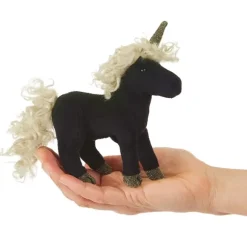 Black Unicorn Finger Puppet by Folkmanis Puppets