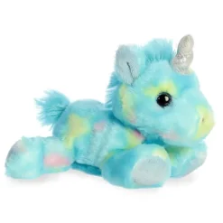 Blueberry the Small Stuffed Blue Unicorn Bright Fancies by Aurora