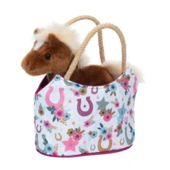 Boho Horseshoe Sassy Sak with Plush Horse by Douglas