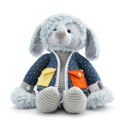 Buckle and Snap Buddies Plush Puppy Dog Learning Toy by Demdaco