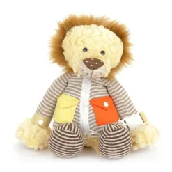 Buckle and Snap Buddies Plush Lion Learning Toy by Demdaco