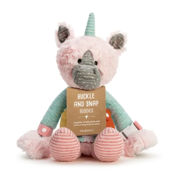 Buckle and Snap Buddies Plush Unicorn Learning Toy by Demdaco