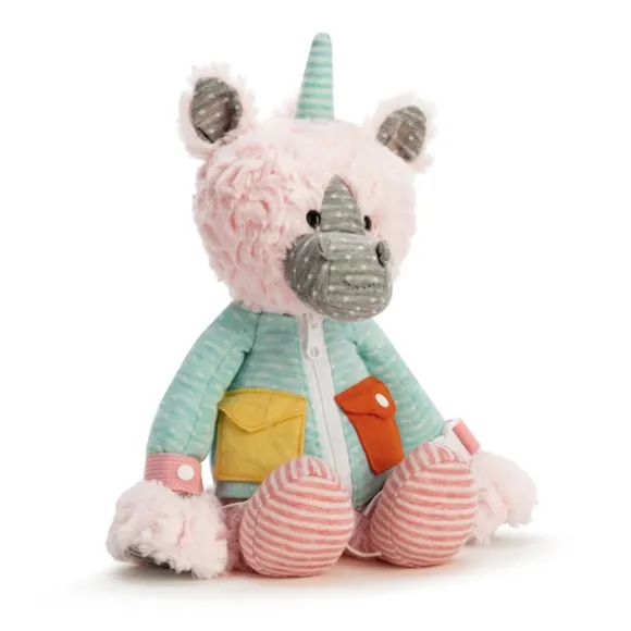 Buckle and Snap Buddies Plush Unicorn Learning Toy by Demdaco