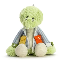Buckle and Snap Buddies Plush Dinosaur Learning Toy by Demdaco