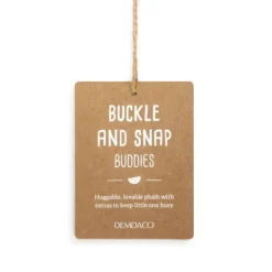 Buckle and Snap Buddies Plush Dinosaur Learning Toy by Demdaco