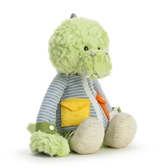 Buckle and Snap Buddies Plush Dinosaur Learning Toy by Demdaco