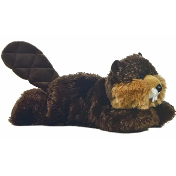 Builder the Stuffed Beaver Mini Flopsie by Aurora