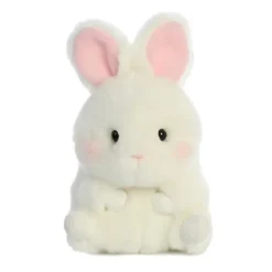Bunbun the White Bunny Stuffed Animal 5 Inch Rolly Pet by Aurora