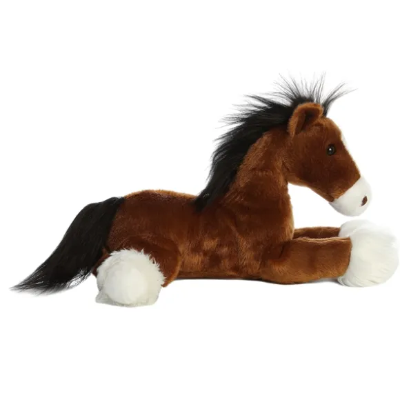 Captain the Stuffed Clydesdale 12 Inch Lying Plush Horse by Aurora