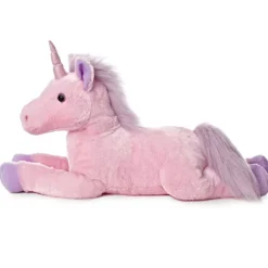 Celestia the Jumbo Stuffed Pink Unicorn Super Flopsie by Aurora