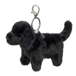 Clip-On Stuffed Black Lab Bag Charm by Douglas