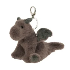 Clip-On Stuffed Gray Dragon Bag Charm by Douglas