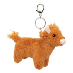 Clip-On Stuffed Highland Cow Bag Charm by Douglas