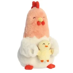 Cluck the Plush Chicken with Plush Cheepy Chick by Ebba