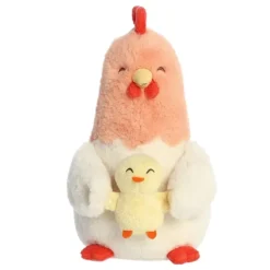 Cluck the Plush Chicken with Plush Cheepy Chick by Ebba