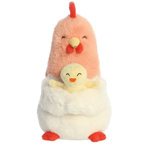 Cluck the Plush Chicken with Plush Cheepy Chick by Ebba