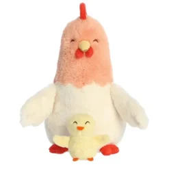 Cluck the Plush Chicken with Plush Cheepy Chick by Ebba