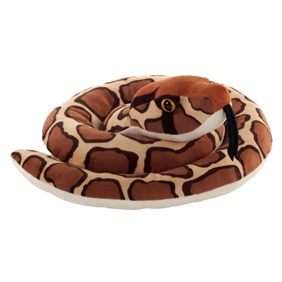 Coiled Eco-Friendly Stuffed Burmese Python Snake by Wild Republic