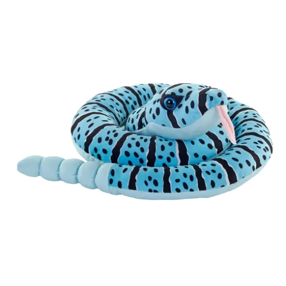 Coiled Eco-Friendly Stuffed Blue Rock Rattler Snake by Wild Republic