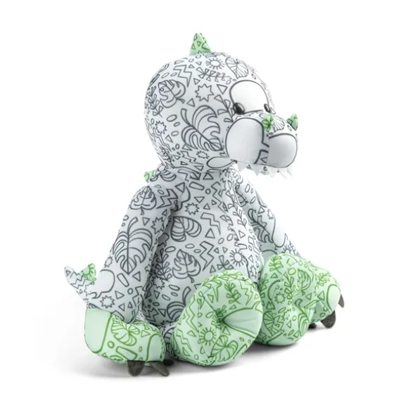 Color Me Plush Dinosaur with Washable Markers by Demdaco