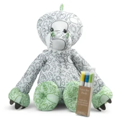 Color Me Plush Dinosaur with Washable Markers by Demdaco