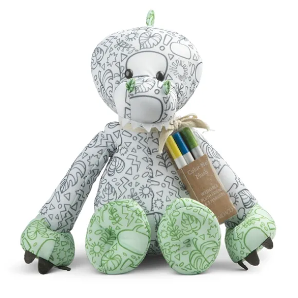 Color Me Plush Dinosaur with Washable Markers by Demdaco