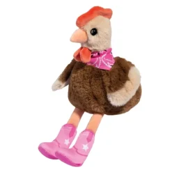 Cowgirl Chicken Stuffed Animal by Douglas