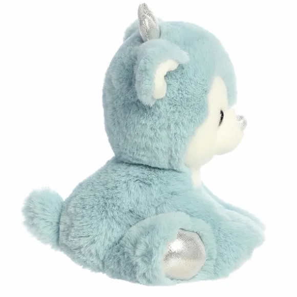 Dashing 8 Inch Winter Blue Plush Reindeer by Aurora