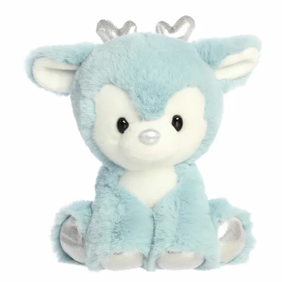 Dashing 8 Inch Winter Blue Plush Reindeer by Aurora
