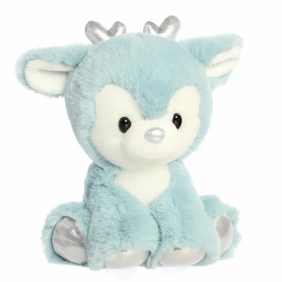 Dashing 8 Inch Winter Blue Plush Reindeer by Aurora