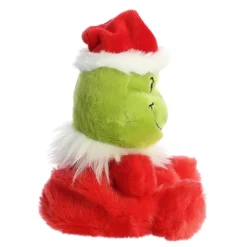 Dr. Seuss Stuffed Santa Grinch Palm Pals Plush by Aurora