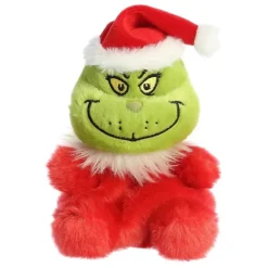 Dr. Seuss Stuffed Santa Grinch Palm Pals Plush by Aurora