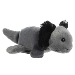 Ebon the Stuffed Black Axolotl Magnetic Shoulderkins Plush by Aurora