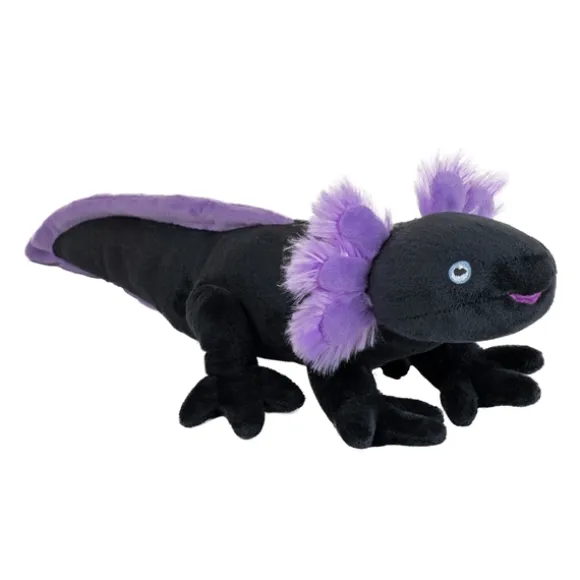 Eco-Friendly Mini Cuddlekins 8 Inch Stuffed Black Axolotl by Wild Republic