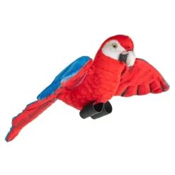 Eco-Friendly Rainforest 4.5 Inch Flying Plush Scarlet Macaw by Wild Republic